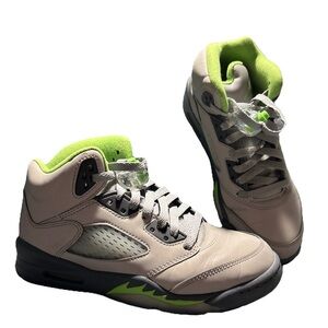 Nike Air Jordan 5 Retro Green Bean Size 5.5 Y DQ3734-003 Silver Grey Green